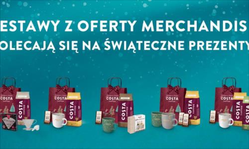 Świąteczna Oferta Merchandise oraz słodkości Costa Coffee polecają się na Święta